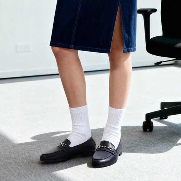 Dream Pairs Women's Navy-pu Faux Leather Comfortable Flats Penny Loafers - Picture 3 of 7